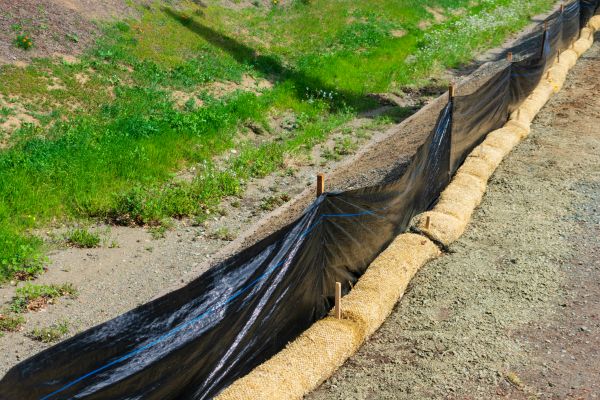 Straw Wattle Installation in Parker